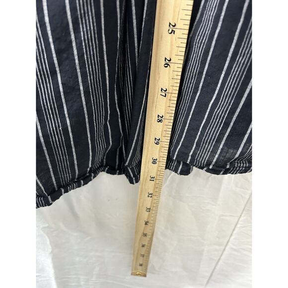 isabel Maternity by Ingrid & Isabel Blouse M Black Stripe Feminine Western Boho - Picture 7 of 9